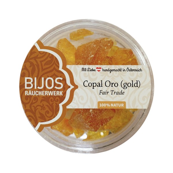 Copal ORO (Gold) 50ml - Das ethische Räucherwerk mit goldenem Duft, Fair Trade