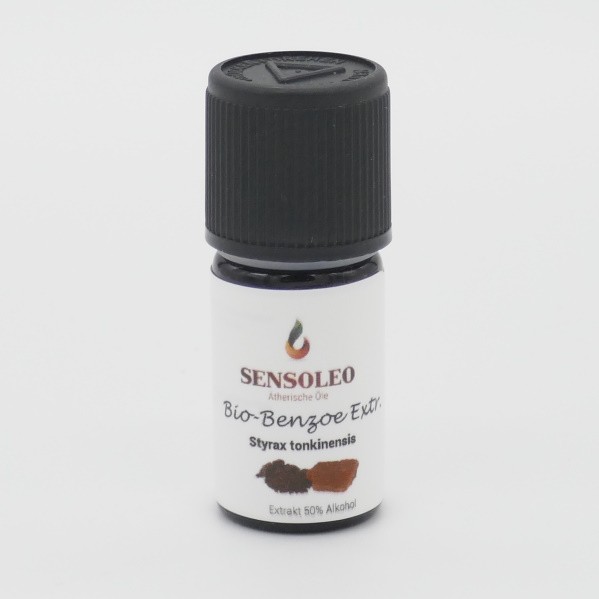 Sensoleo Bio Benzoe Siam Öl, 5 ml, 50% in Alkohol