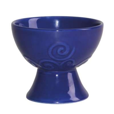 Räucherkelch Helena blau, Räuchergefäß aus Keramik, Räucherschale