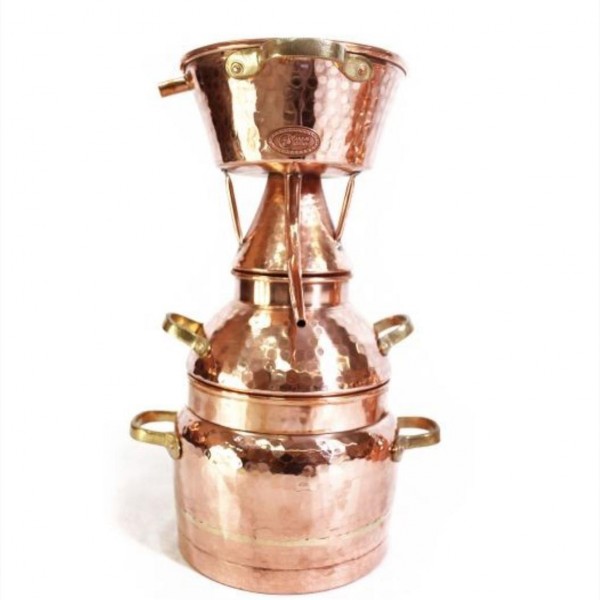 CopperGarden Destille Alquitara, 3 Liter, für ätherische Öle, handgeschmiedet aus Kupfer