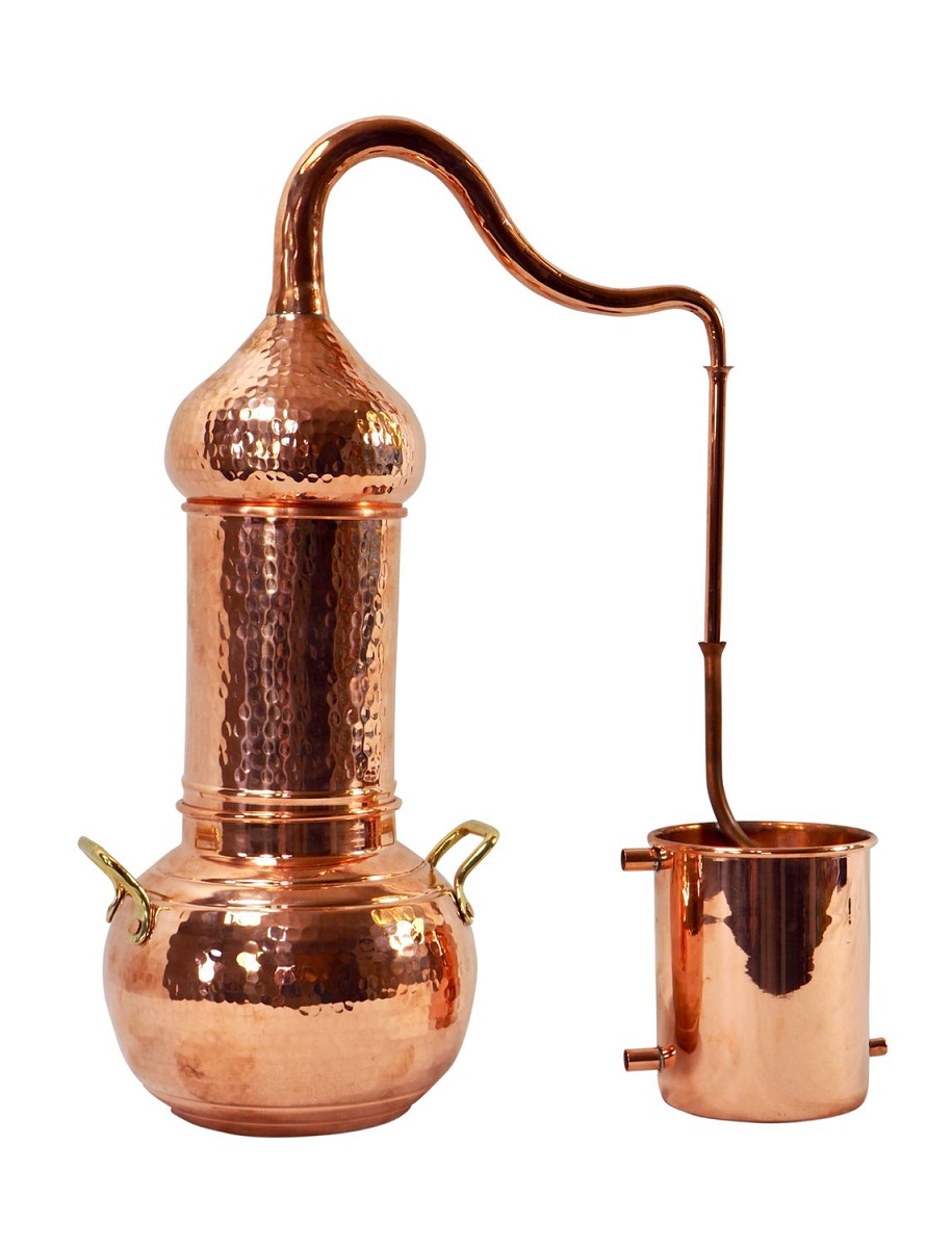 CopperGarden Destille Essence 3 Liter, handgeschmiedet aus Kupfer,  Kolonnenbrennerei, 3 Liter, Destillen, Destillen