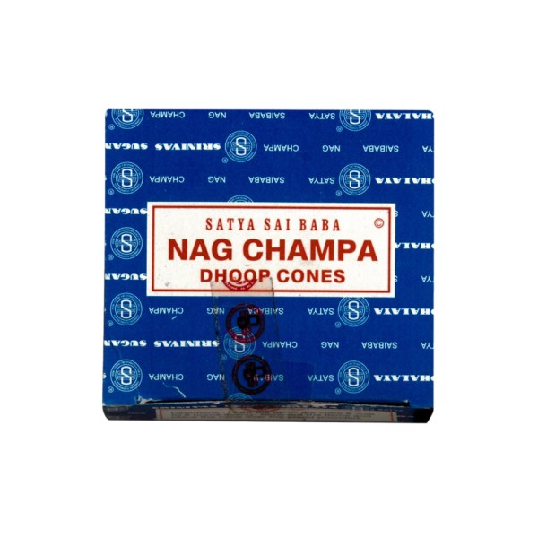Indische Räucherkegel Nag Champa Sai Baba, Räucherkerzen 12x12 Stück Großpackung mit Unterteller