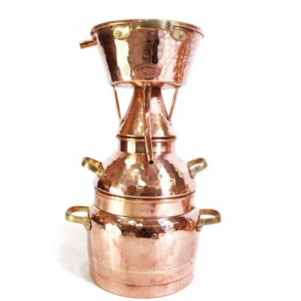 CopperGarden Destille Alquitara, 3 Liter, für ätherische Öle,  handgeschmiedet aus Kupfer, 3 Liter, Destillen, Destillen