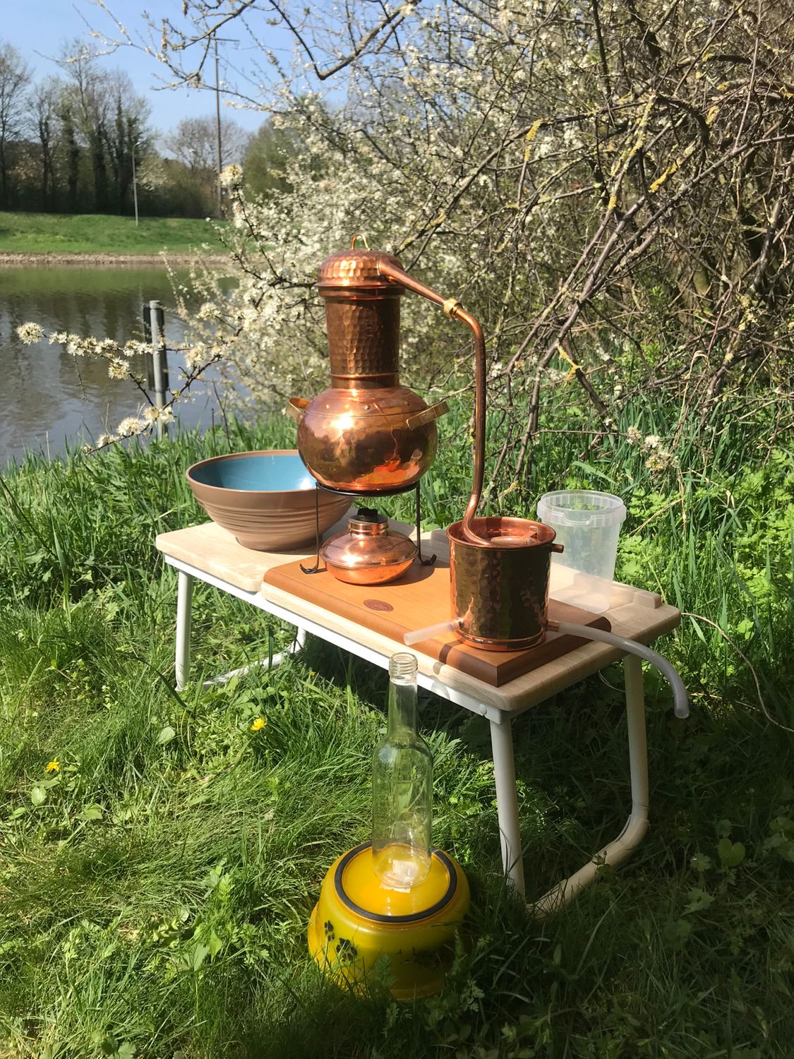 Destille Leonardo aus Kupfer, Komplettset, 3 Liter